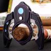 KEENSUN Vintage Titanium Cigar Cutter Guillotine VG10 Stainless Steel Double Blades (Black Purple), One-Button Open Lock System, Beautiful Gift Box view 3
