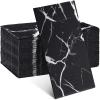 Zonon 50 Pcs Black Marble Guest Towel Disposable Bathroom Paper Napkins Decorative Hand Towels 3 Ply Beverage Dinner Napkins 13x16 Inch for Wedding Cocktail Party Event Table Decor view 1