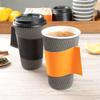 Restaurantware SLEEVES ONLY: Restpresso Hot Coffee Sleeves With Handle 1000 Disposable Cup Sleeves - Cups Sold Separately Fits 12- 16- and 20-Ounce Cups Orange Paper Cup Jackets view 3