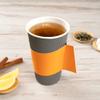 Restaurantware SLEEVES ONLY: Restpresso Hot Coffee Sleeves With Handle 1000 Disposable Cup Sleeves - Cups Sold Separately Fits 12- 16- and 20-Ounce Cups Orange Paper Cup Jackets view 4