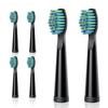 6 Replacement Brush Heads, Complete Care Replacement Tooth Brush Heads, Electric Toothbrush Replacement Heads, EasyClean, Gum Health- Fit (Pack of 6), Black view 1