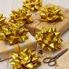 CHOIEO 15 Pcs Gift Bows Assortment, Decor for Christmas, Birthdays, Weddings, Holiday Embellishments, Presents, Wrapping Paper, Anniversaries, Baby Showers, Bridal Showers, Hanukkah (Dazzel Gold) view 2