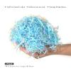 UNIQOOO 1 LB Iridescent Baby Blue Crinkle Cut Paper Filler Shreds for Gift Box, Sparkling Easter Grass Shredded Paper Raffia Tissue, Craft Bedding Cushion for Baby Shower Wedding Birthday Bridesmaid view 4