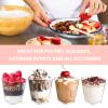 Eupako 50 Pack 5 oz Square Clear Plastic Dessert Cups with Spoons Small Clear Plastic Tumbler Cups Great for Desserts, Appetizers, Puddings, Mousse view 4