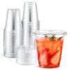 Eupako 8 oz Plastic Cups with Lids, Clear Disposable Cups with Flat Lids, Cold Drink Containers Pack of 50 view 1