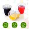 Eupako 8 oz Plastic Cups with Lids, Clear Disposable Cups with Flat Lids, Cold Drink Containers Pack of 50 view 3