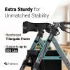 Helavo Bariatric Walker with Large, Height-Adjustable Seat, 550 lbs Weight Capacity, All Terrain 8-inch Wheels, 28-inch Wide - Extra Wide Heavy Duty Rollator for Seniors view 2
