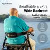 Helavo Bariatric Walker with Large, Height-Adjustable Seat, 550 lbs Weight Capacity, All Terrain 8-inch Wheels, 28-inch Wide - Extra Wide Heavy Duty Rollator for Seniors view 4