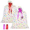 2 Pcs Large Gift Bags Oversized Plastic Storage Bags 48"x 36" with 2 Pcs Pull Flowers for Huge Big Gifts Presents Wrapping Kids Bicycle Bike Goodie Bags, Birthday, Party, New Parents Baby Shower view 1