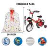 2 Pcs Large Gift Bags Oversized Plastic Storage Bags 48"x 36" with 2 Pcs Pull Flowers for Huge Big Gifts Presents Wrapping Kids Bicycle Bike Goodie Bags, Birthday, Party, New Parents Baby Shower view 2