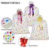 2 Pcs Large Gift Bags Oversized Plastic Storage Bags 48"x 36" with 2 Pcs Pull Flowers for Huge Big Gifts Presents Wrapping Kids Bicycle Bike Goodie Bags, Birthday, Party, New Parents Baby Shower view 3