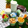 Game Day Football Bowls - 9 oz Paper Cups & Disposable Bucket for Tailgate Dinner (48 Pieces, Cool Style) view 2