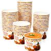 Potchen 50 Pack 9 oz Thanksgiving Day Disposable Paper Cups Fall Themed Disposable Dessert Bowls Paper Snack Cups Paper Soup Cups Fall Party Supplies for Hot or Cold Food Party Supplie(Turkey) view 1