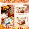 Potchen 50 Pack 9 oz Thanksgiving Day Disposable Paper Cups Fall Themed Disposable Dessert Bowls Paper Snack Cups Paper Soup Cups Fall Party Supplies for Hot or Cold Food Party Supplie(Turkey) view 3