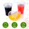 Eupako 9 oz Plastic Cups with Lids, 9 Ounce Clear Disposable Plastic Party Cups with Flat Lids, Cold Drink Cups Pack of 50 view 3