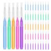 EasyHonor Braces Brush for Cleaner Interdental Brush Toothpick Dental Tooth Flossing Head Oral Dental Hygiene Flosser Toothpick Cleaners Tooth Cleaning Tool (5Colors,50pcs) view 1