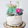 13Pcs Glitter Aloha Cake Topper Flamingo Cake Toppers Tropical Palm Leaves Cupcake Toppers Flamingo Happy Birthday Cake Decoration Tropical Hawaiian Luau Themed Party Supplies view 4