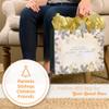 Christian Art Gifts Christmas Holiday Landscape Style Gift Bag Set w/Festive Greeting Card & Tissue Paper - Glory to God in the Highest - Luke 2:14 Inspirational Bible Verse, White & Gold, Large view 4