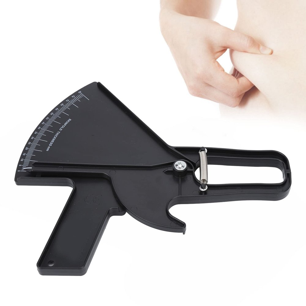 Body Fat Caliper, Skinfold Caliper for Measuring Body Fat Help to Monitor Fitness and Goals, Body Fat Tester Calipers Body Fat Measurement Device Measuring Tool(Black