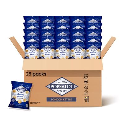 Popsalot - Gourmet Popcorn | Flavored Popcorn | Oven-Baked | Kettle Corn | Gluten-Free | Air-Popped | Multi-Pack (London Kettle, Pack of 25)
