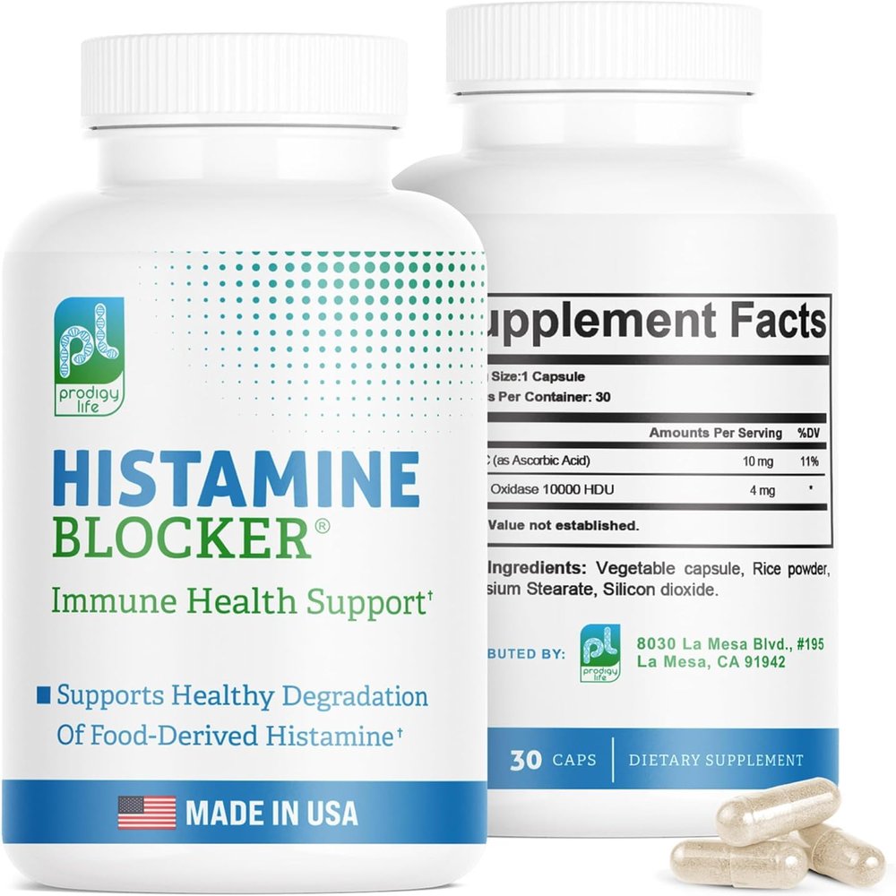 DAO Supplements Histamine Blocker  Advanced DAO Enzyme Formula and Vitamin C for Histamine Digest & Intolerance Support  Diamine Oxidase DAO Supplement, 30 Capsules