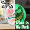 5 Year Sobriety Coin | A Sober Woman Triplate AA Chip | Glow in The Dark Anniversary Token Recovery Gift for Women view 3