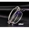 LKP Blue Light Blocking Reading Glasses Folding Eyeglasses Compact Mini Men Women Readers Light Weight Full Rim Metal Frame (Color : Silver, Size : 3.0) view 2