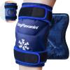 2 Pack XXL Knee Ice Pack Wrap Around Entire Knee After Surgery, Reusable Large Gel Ice Pack for Pain Relief, Swelling, Surgery, Sports Injuries view 1