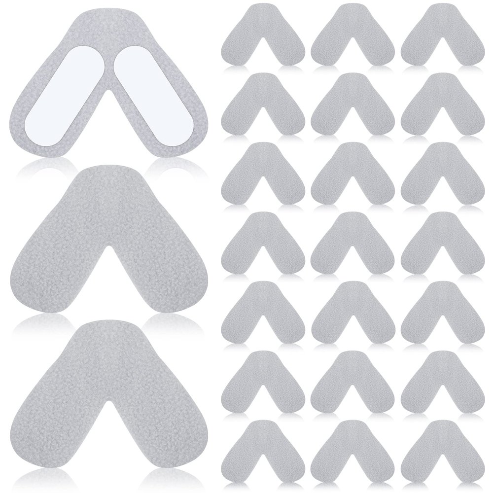 Jutom 24 Pack Nose Pads for Mask Avoiding Air Leaks Nasal Pads for Supplies Comfortable Nasal Guard Sleep Mask Liners Soft Cushions Accessories(Grey)