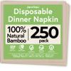 Jenvita 100% Bamboo Compostable Napkins (250-Pack) | Heavy Duty Napkins for Lunch, Dinner, Events, Occasions & Entertaining | Eco Friendly | 3-Ply FSC Certified | Bamboo Paper Towels | 7.5 x 8 Inch view 1