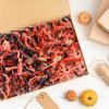 UNIQOOO 16oz Halloween Crinkle Cut Paper, Metallic Black Orange Shredded Paper Raffia Filler w/Pumpkin Confetti, Trick or Treat Candy Gift Basket Box Craft Bedding Cushion, Birthday Party Packaging view 4