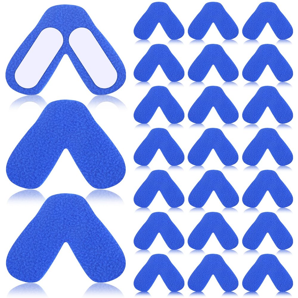 Jutom 24 Pack Nose Pads for Mask Avoiding Air Leaks Nasal Pads for Supplies Comfortable Nasal Guard Sleep Mask Liners Soft Cushions Accessories(Blue)