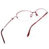 LKP Women Reading Glasses Half Frame Lightweight Computer Readers Blue Light Blocking Glasses Fashion Metal Comfort(Red,2.0) view 2