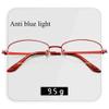LKP Women Reading Glasses Half Frame Lightweight Computer Readers Blue Light Blocking Glasses Fashion Metal Comfort(Red,2.0) view 4
