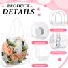 Reginary 85 Pcs Clear PVC Gift Bags with Handles Plastic Transparent Wrap Bags Bulk Reusable Bride Favor Totes for Shopping Wedding Baby Shower Birthday Party(9.84 x 9.84 x 3.54 Inch) view 3