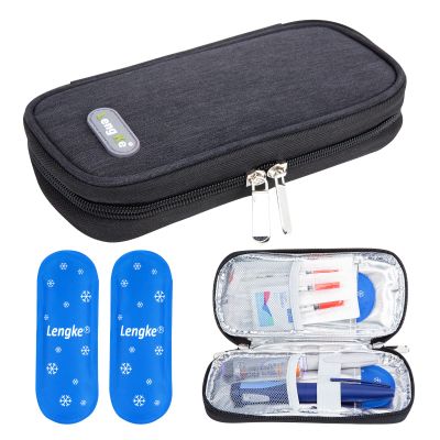 YOUSHARES Insulin Cooler Travel Case - Diabetic Insulated Organizer Portable Cooling Bag for Medication Cooling Insulation, Epi Pen Carrying Bag with 2 Ice Pack