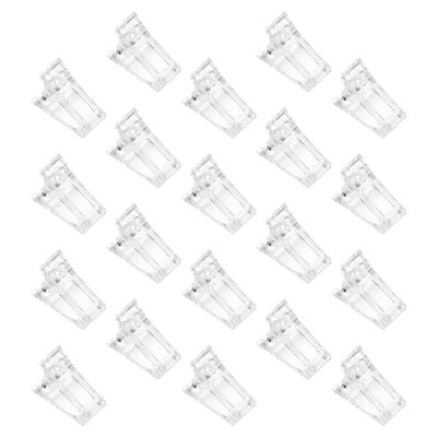 FOMIYES 20pcs Crystal Nail Clips for Gel and Applications Nail Extension Clamps for Home and Salon Use for Manicure