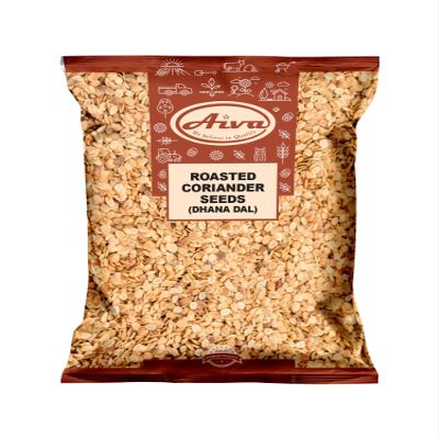 Aiva Roasted Coriander Seeds (Dhana Dal) 14 oz Bulk | Crunchy Snack & Flavorful Spice for Cooking and Garnishing