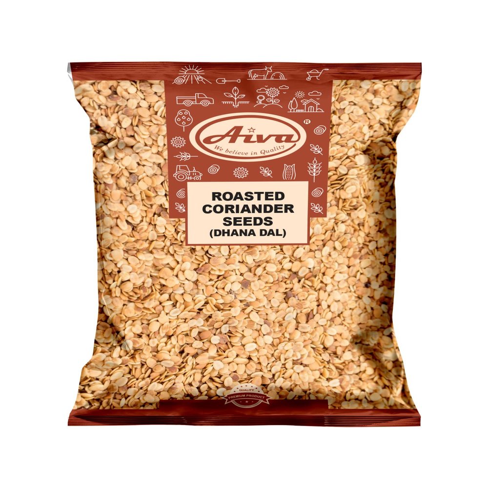 Aiva Roasted Coriander Seeds (Dhana Dal) 14 oz Bulk | Crunchy Snack & Flavorful Spice for Cooking and Garnishing