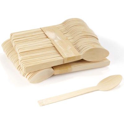 Bulk Pack Natural Dinner Party Catering Bamboo Veneer Utensil - Spoon - 1000pcs