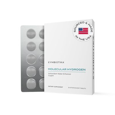 CYMBIOTIKA H2 Molecular Hydrogen Water Tablets with Magnesium, Energy Boost, Gluten Free, Keto Antioxidant Drink, Fast Dissolving Supplements, Helps Fight Inflammation & Stress 30 Tablets, 12 ppm