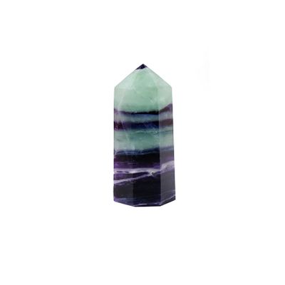 1.9" - 1.96" Purple Green Flourite Natural Crystal Points - Crystal Tower - Crystal Obelisk - Healing Wand - Healing Crystals - Crystal Points Wands - Purple Green Flourite -American Seller