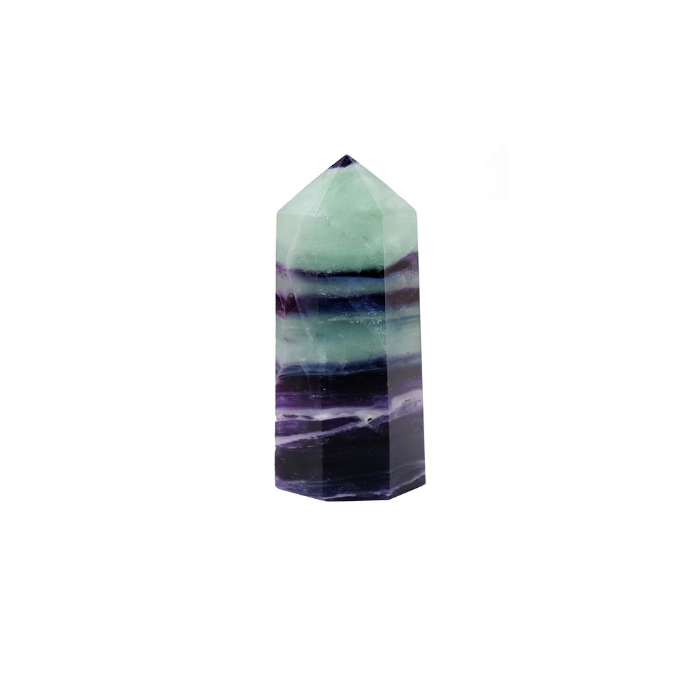 1.9" - 1.96" Purple Green Flourite Natural Crystal Points - Crystal Tower - Crystal Obelisk - Healing Wand - Healing Crystals - Crystal Points Wands - Purple Green Flourite -American Seller