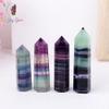 1.9" - 1.96" Purple Green Flourite Natural Crystal Points - Crystal Tower - Crystal Obelisk - Healing Wand - Healing Crystals - Crystal Points Wands - Purple Green Flourite -American Seller view 4