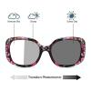 willochra women Round Rhinestones Progressive Multifocal Transition Photochromic Reading Glasses outdoor driving Sun Reader (flower, 3.25, multiplier_x) view 3
