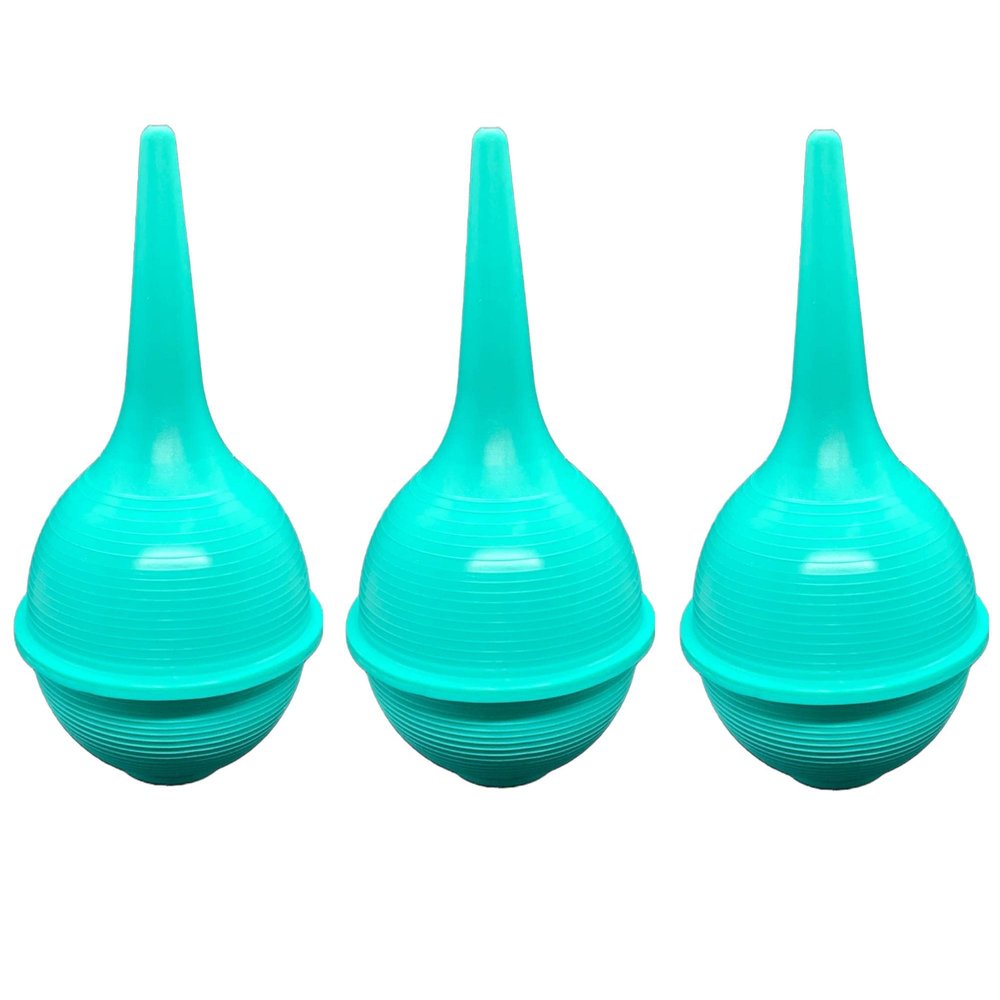 Comfort Soft Sterile Ear Bulb Rubber Hand Squeeze Baby Bulb Suction Sucker - 3 oz - Nasal - Ulcer (3 Pack)