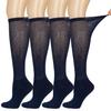 Athlemo Diabetic Socks for Men & Women, No-Binding Knee High Socks 4 Pairs, Cushioned Sole & Seamless Toe, Soft Breathable Extra Wide Diabetic Socks view 1