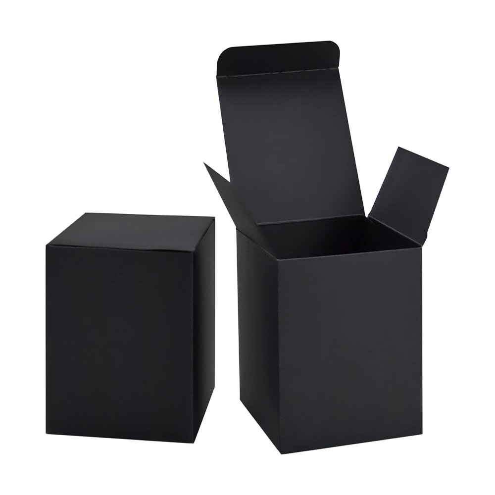 HUAPRINT Black Gift Boxes with Lids 6x6x6 inch,24 Pcs Paper Gift Wrap Box Bulk for Presents,Birthday,Bridesmaid Proposal,Groomsmen Engagements,Christmas,Wedding Party Favor,Cupcake,Crafting,Holidays