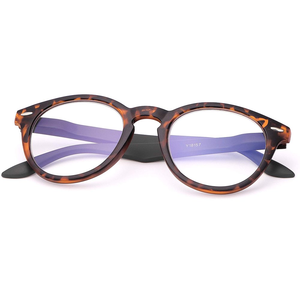 360 Degree Ring Focus Lens Progressive Multifocal Readng Glasses for Men Women Blue Light Blocking Eyeglasses Spring Hinge Readers Lightweight Anti Glare Presbyopic Eyeglasses No Blind Zone Eyewear