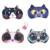 4 PCS Soft Comfortable Blindfold Eye Cover Eyeshade Plane Travel Nap Night Sleeping Cute Cartoon Animal Dog Cat Sleep Eye Mask with Earplugs view 1